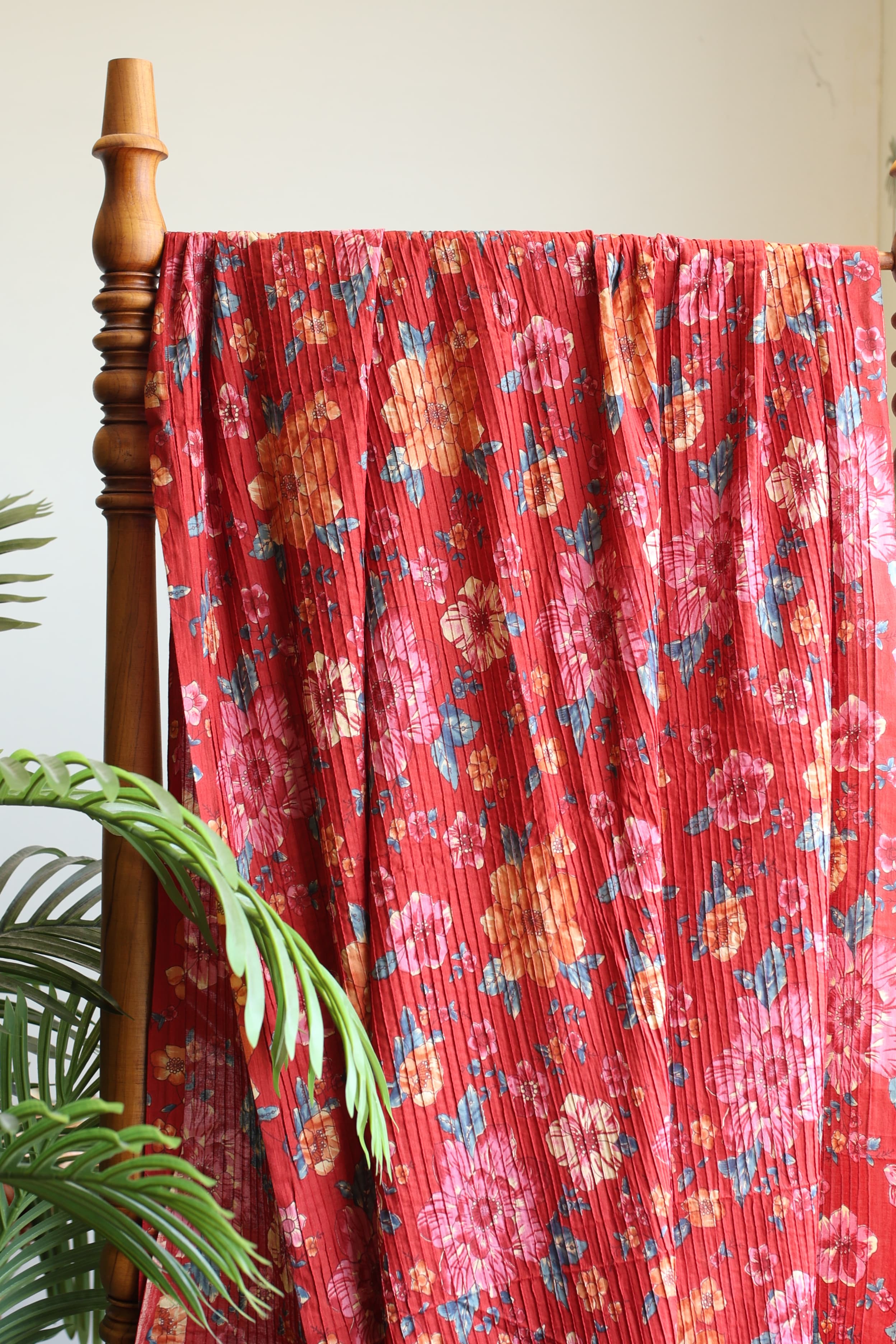Fabrics - pintuck Handblock kurti cotton