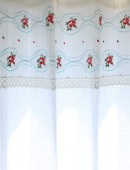 Curtains - cross stitch embroidery semi Transparent curtains