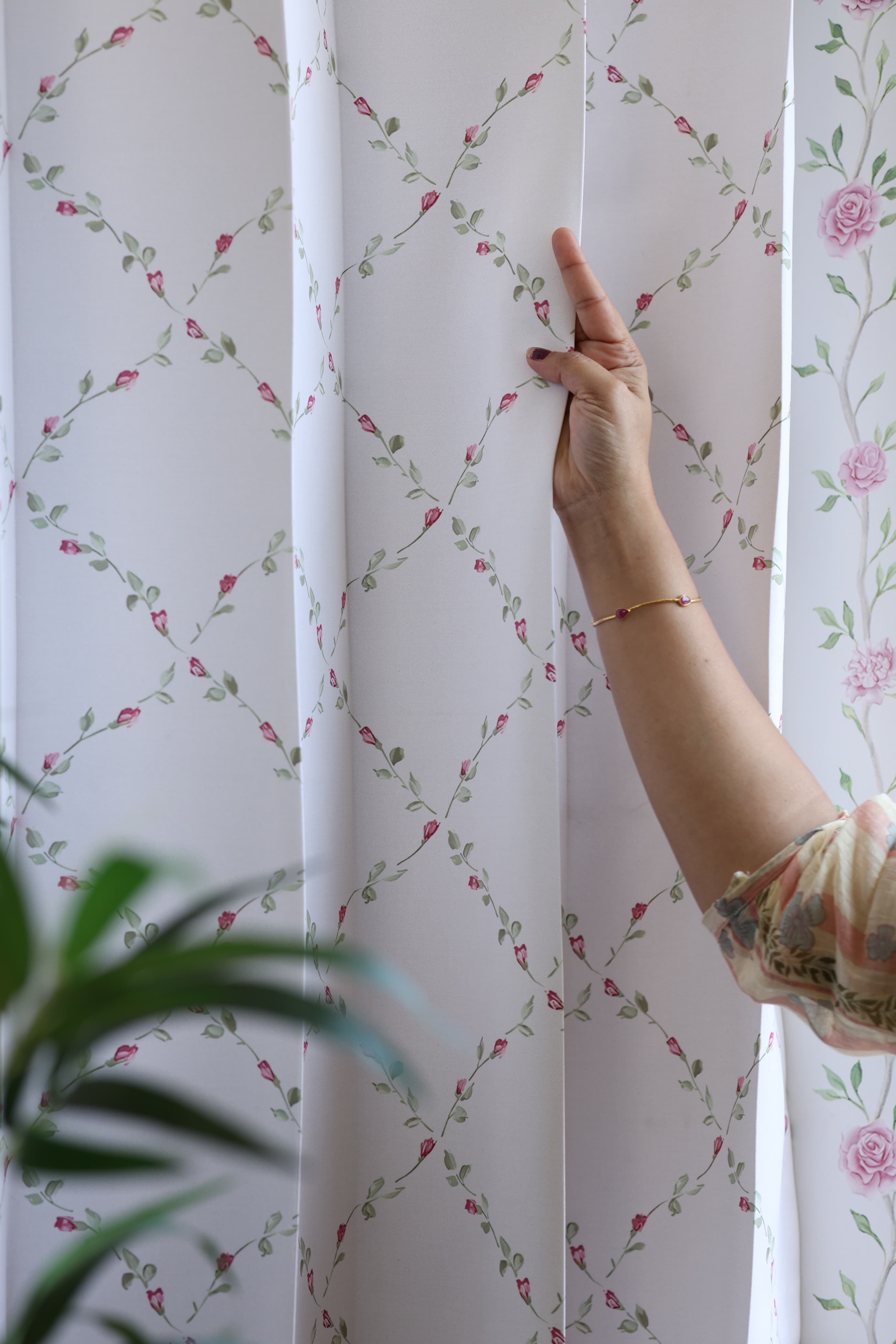 E2 Curtains - English Floral series opaque curtains