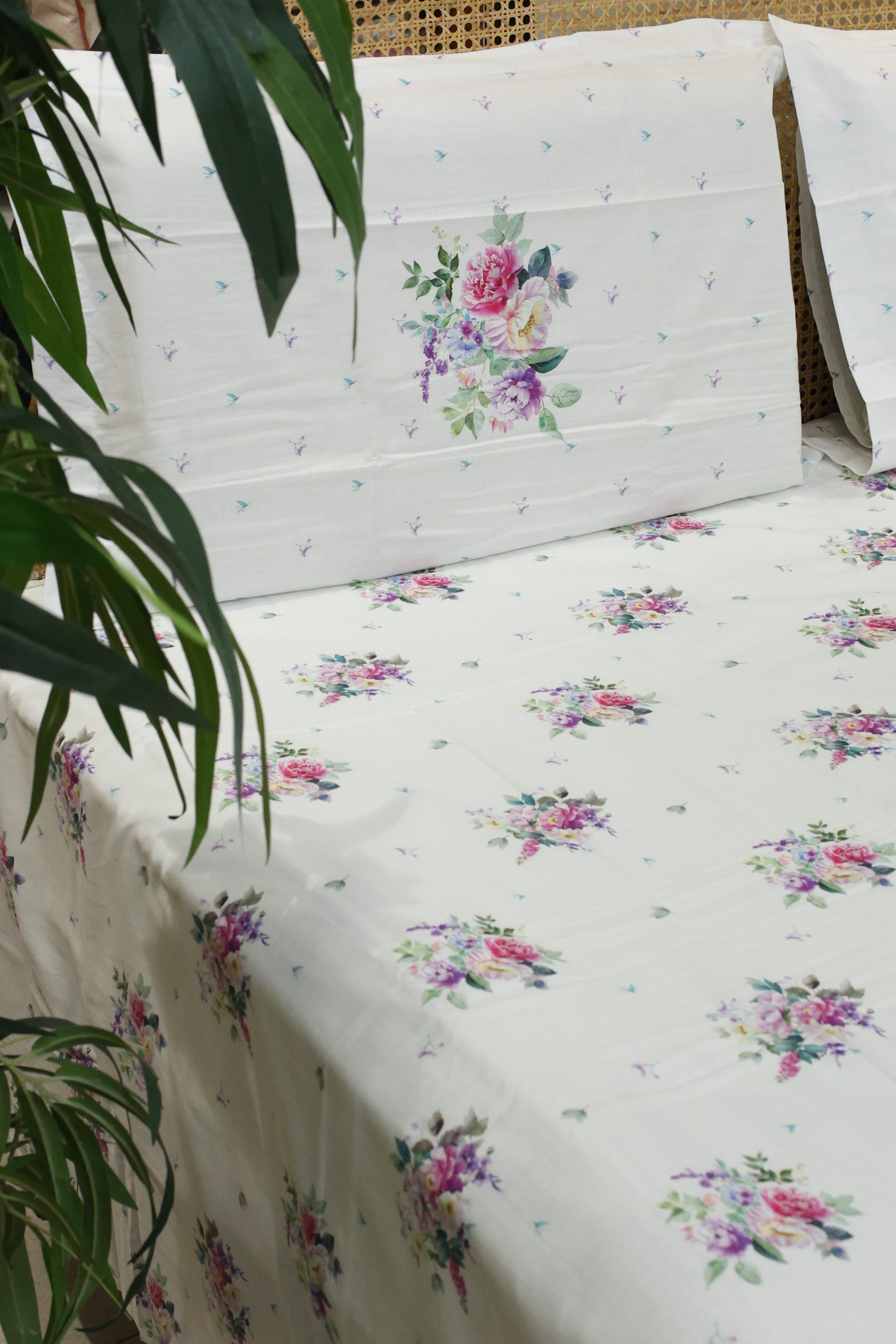 Bedsheets - King premium soft cotton bedsheet Digital Print DD   VATIKA