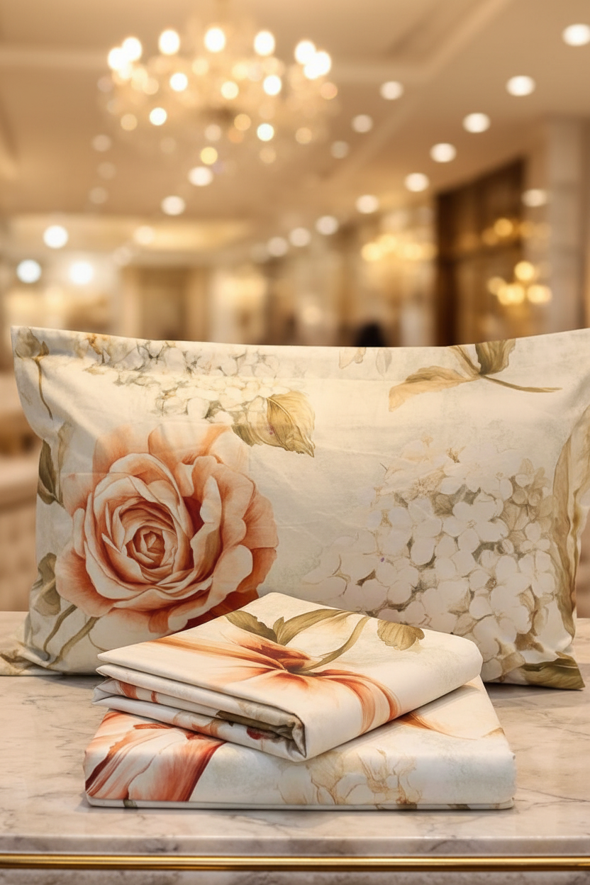 Bedsheets - Premium soft cotton digital print florique bedsheets