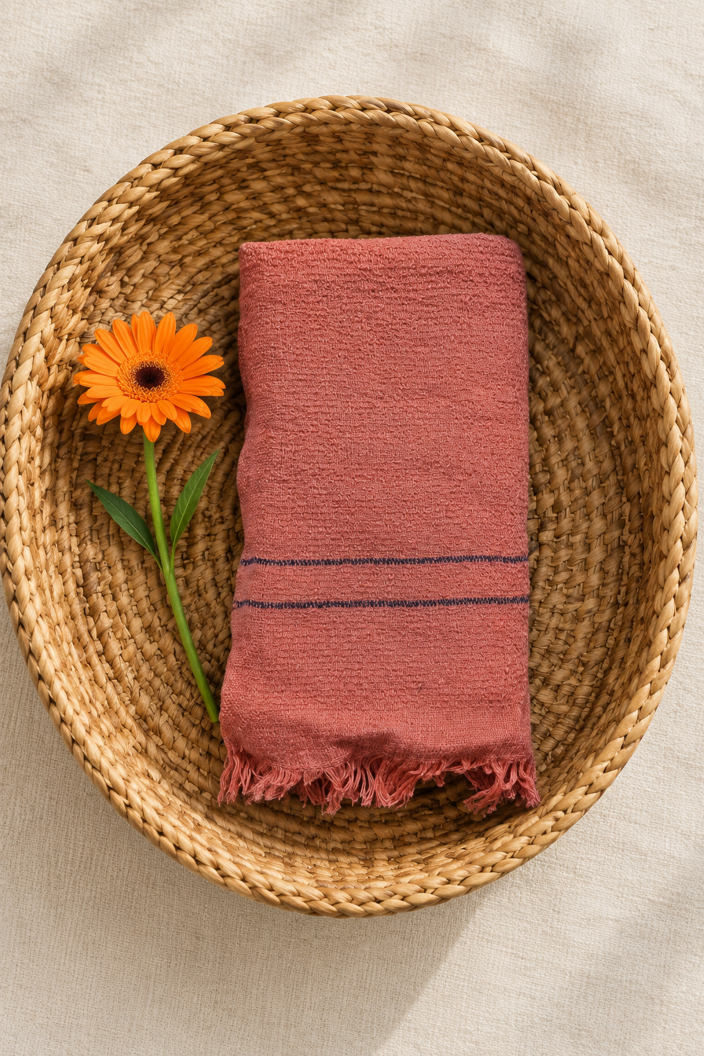 Bath towel(thorthu) 18*28 inches(Dusty Coral)