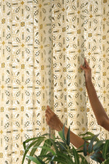 Curtains : Premium embroidery opaque curtains prebooking (description )Olive Trellis