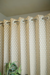 Curtains-Opaque self printed opaque curtains