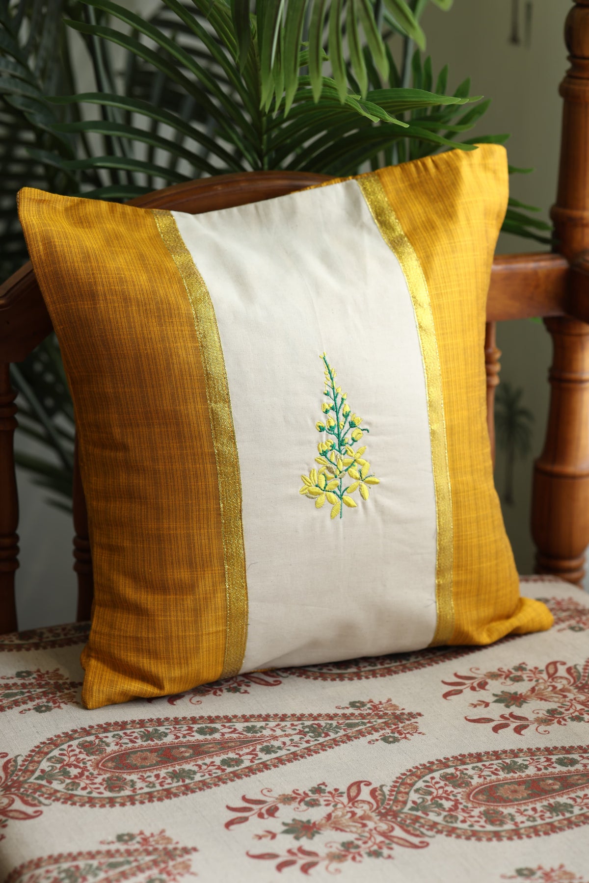 Onam Handblock Cushion Covers - 16*16 inches