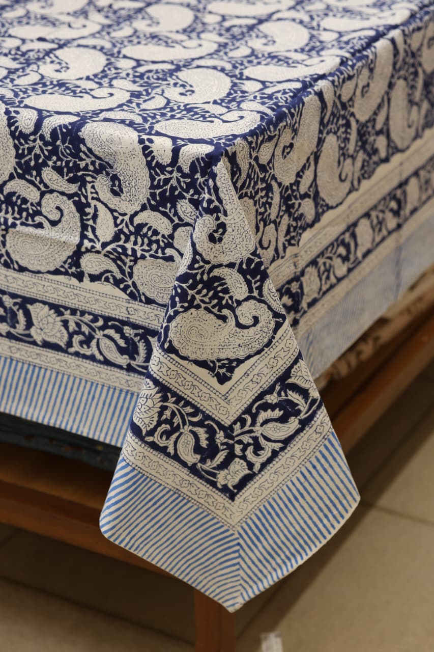 Table cloth - 6 seater handblock print – Decordiary Online