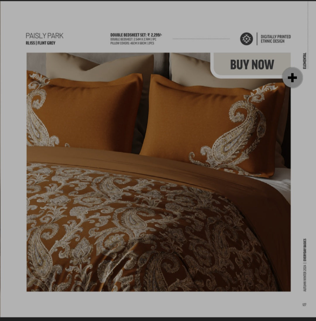 Bedsheets - Queen premium soft cotton bedsheet Digital print DD clearance sale(elem)