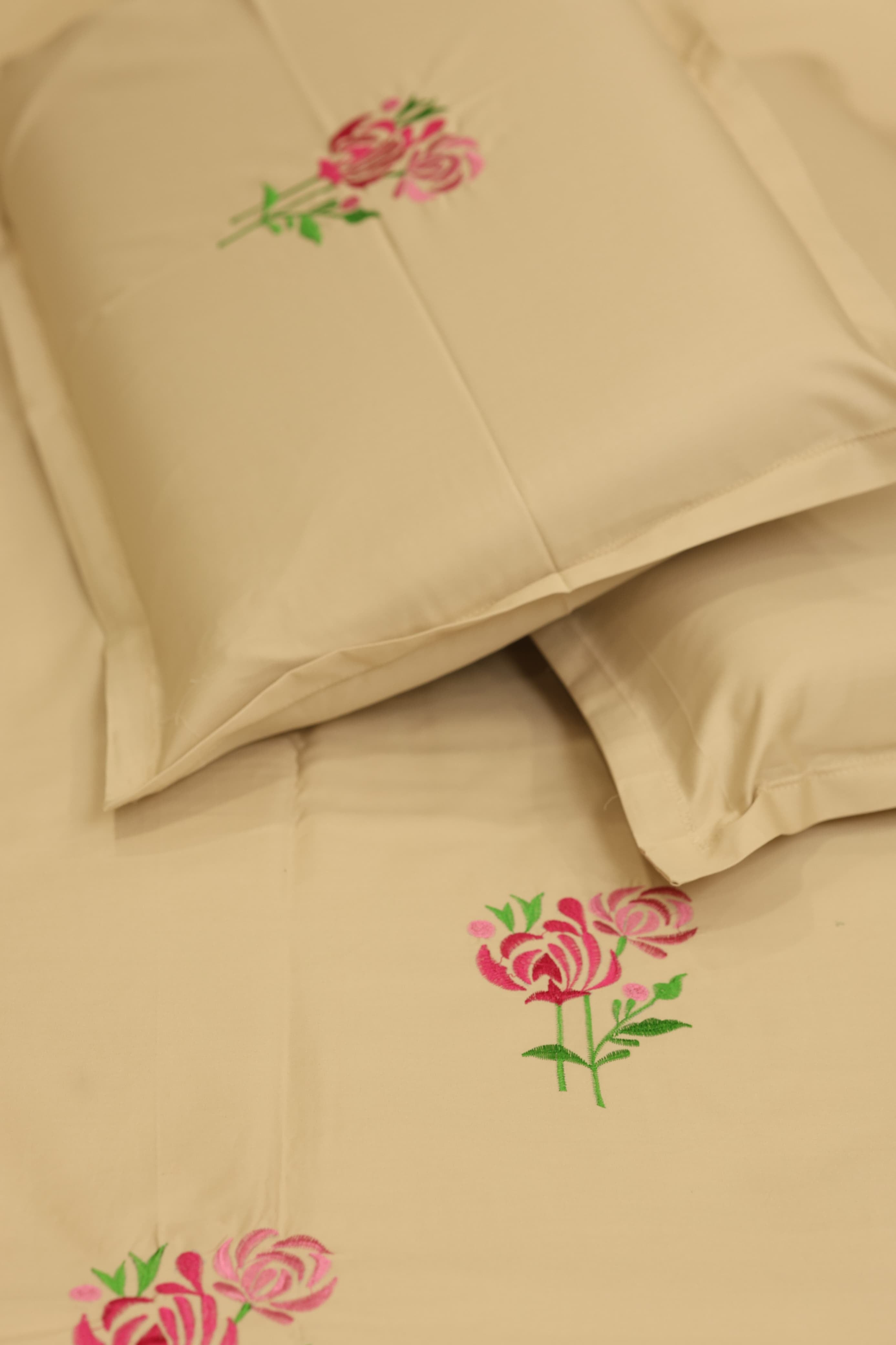 Bedsheets - King Premium Machine embroidery bedsheets MEK