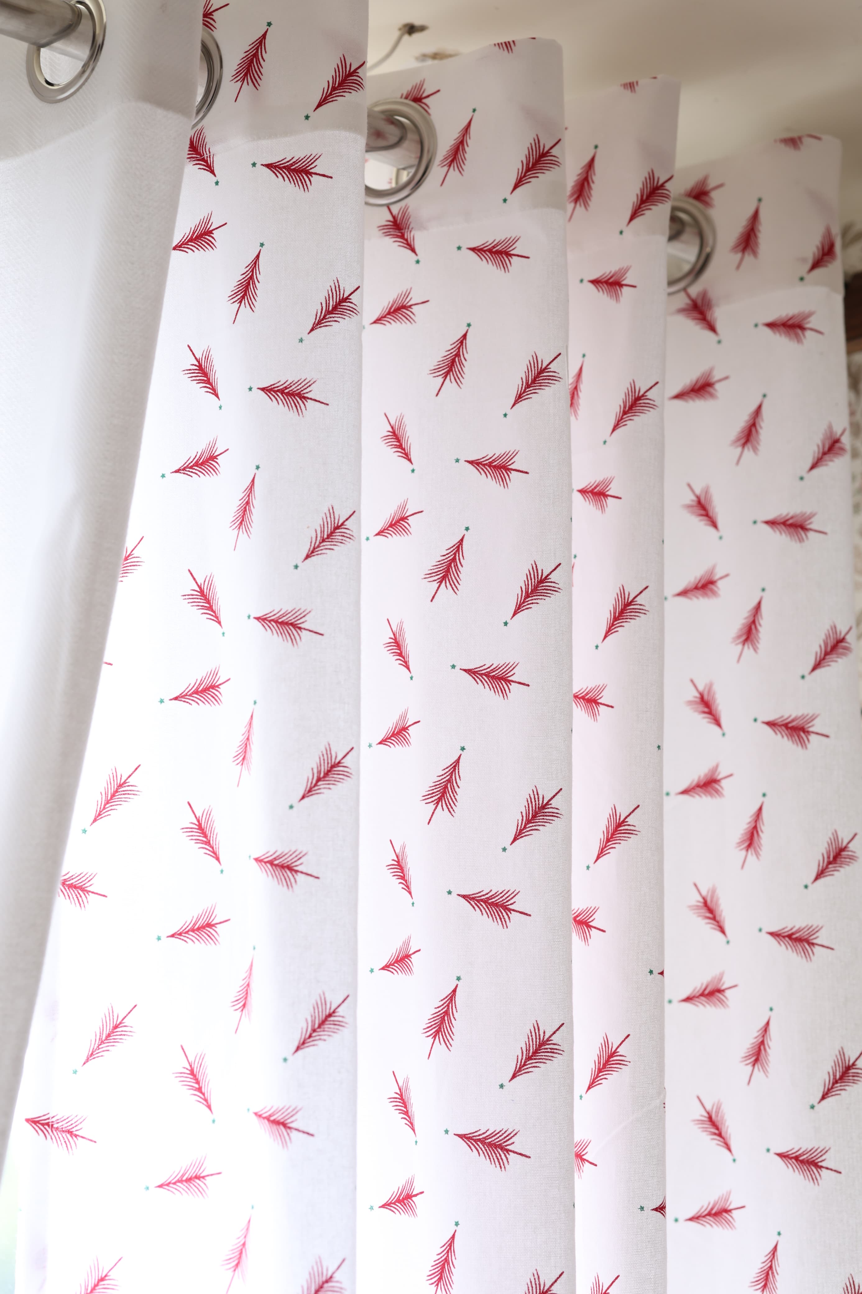 Opaque Cotton Curtain - 7 Ft   Xmas edition