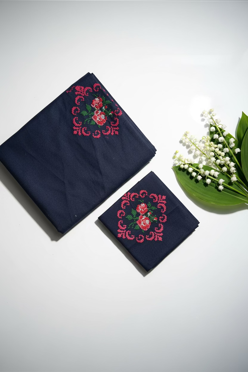 Bedsheets - Single Cross stitch embroidery bedsheets