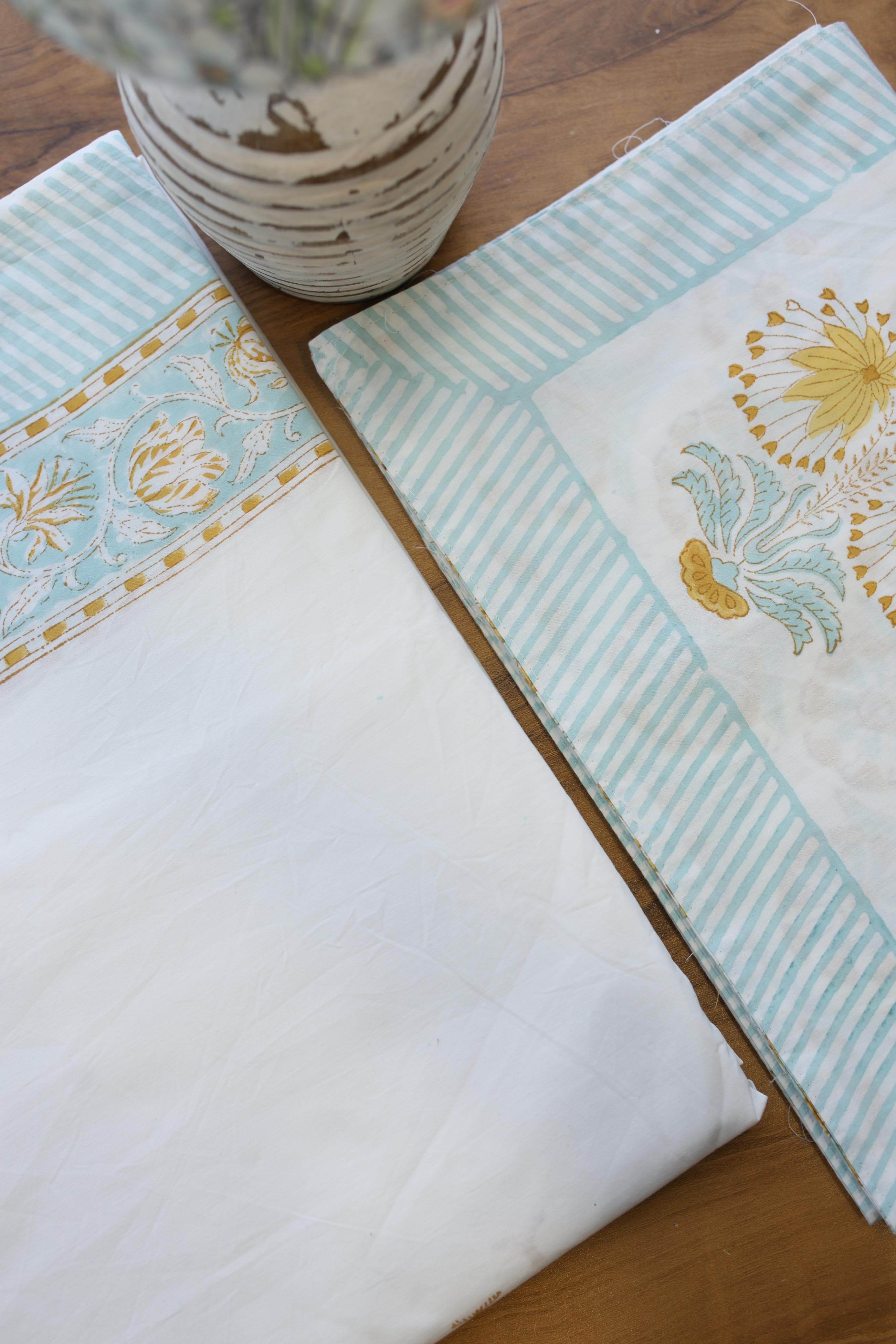Bedsheets - King Percale cotton handblock bedsheets