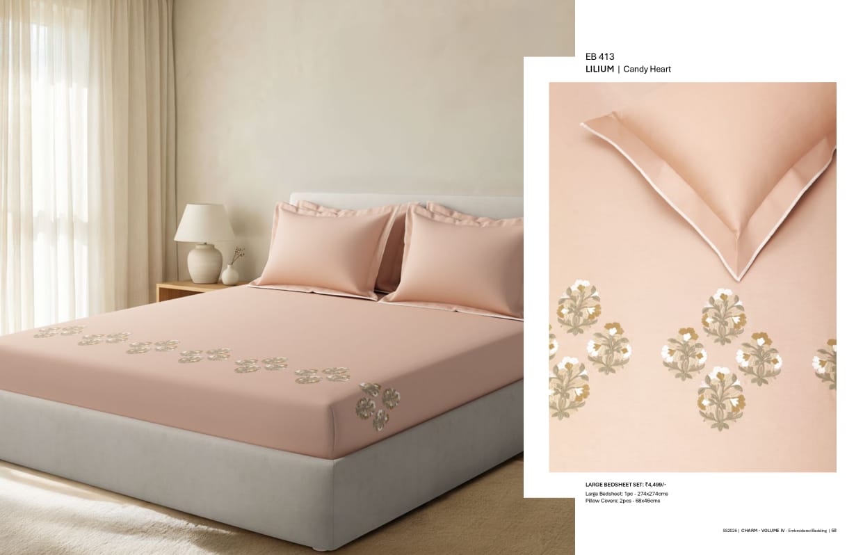 Bedsheets - King Premium machine embroidery bedsheets Sansaar : Saembro