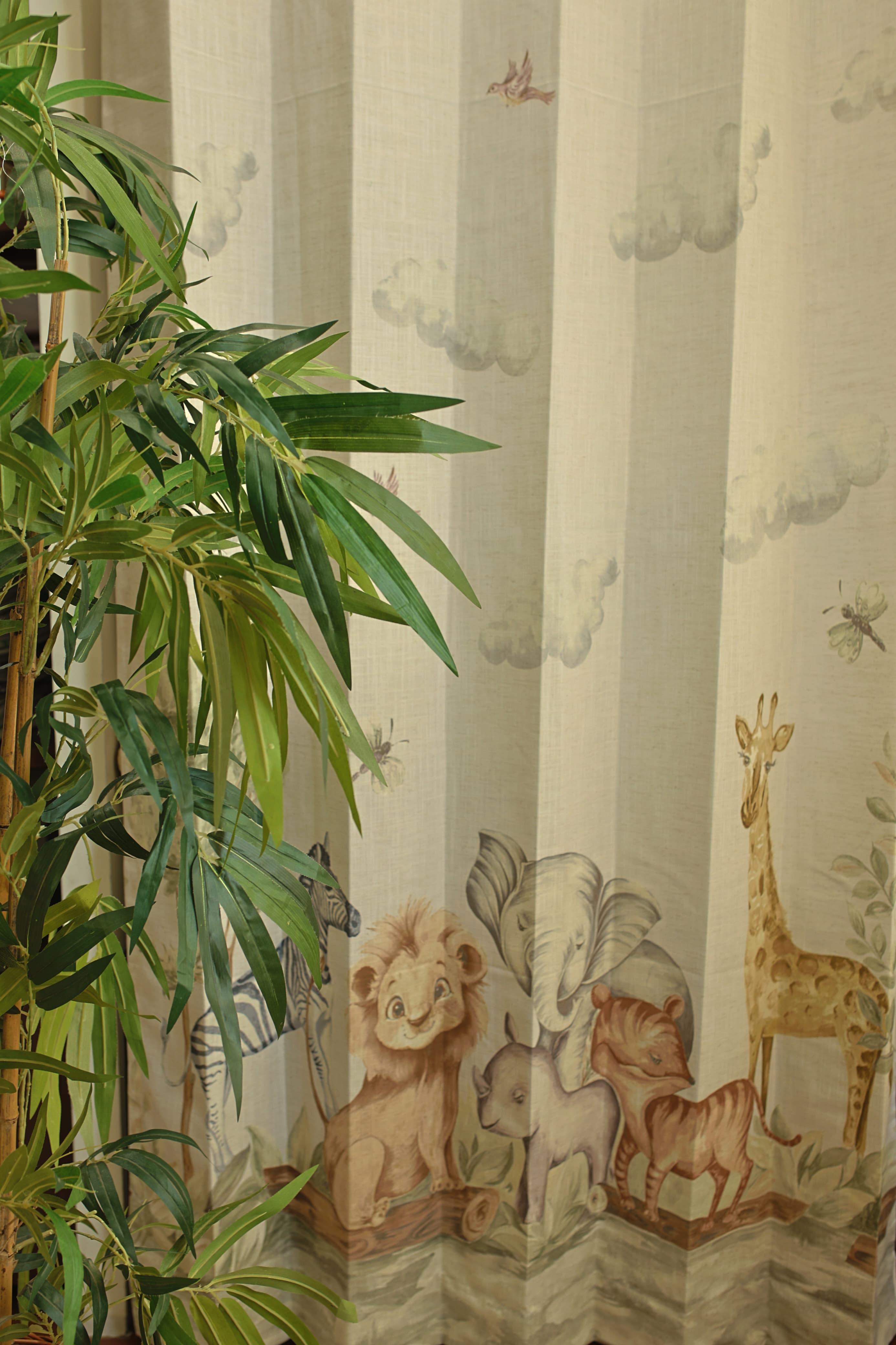 Curtains:Kids printed curtains(sheer and opaque)