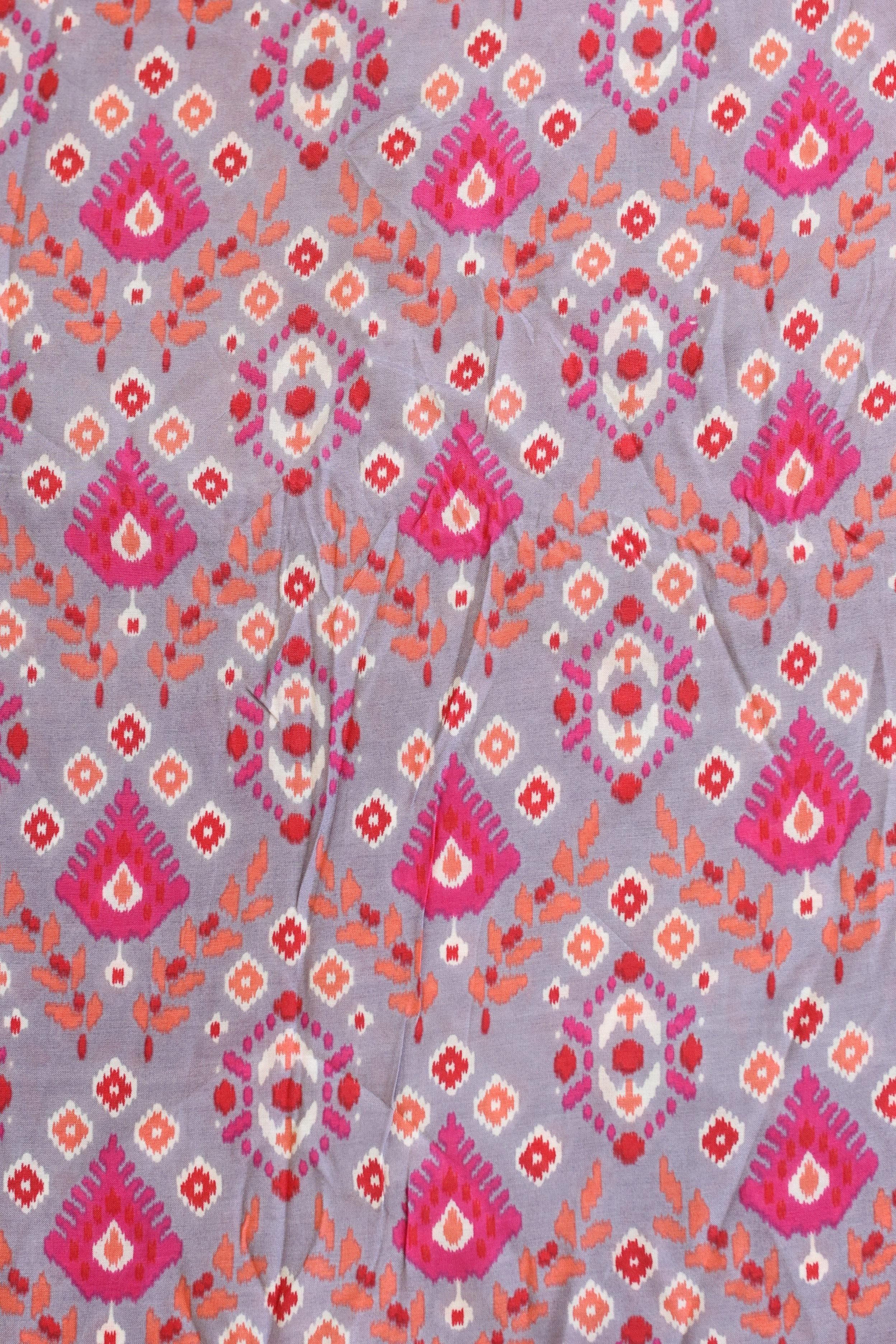 Fabrics - Rayon Handblock fabric kurti offer sale
