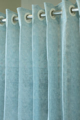 Amethyst Sheer Curtain – Semi Transparent Herringbone print