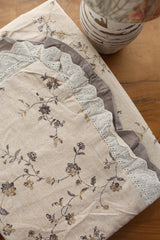 Bedsheets - Premium King soft cotton lace bedsheets majestic