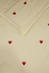 Bedsheets - single premium machine embroidery White  bedsheets