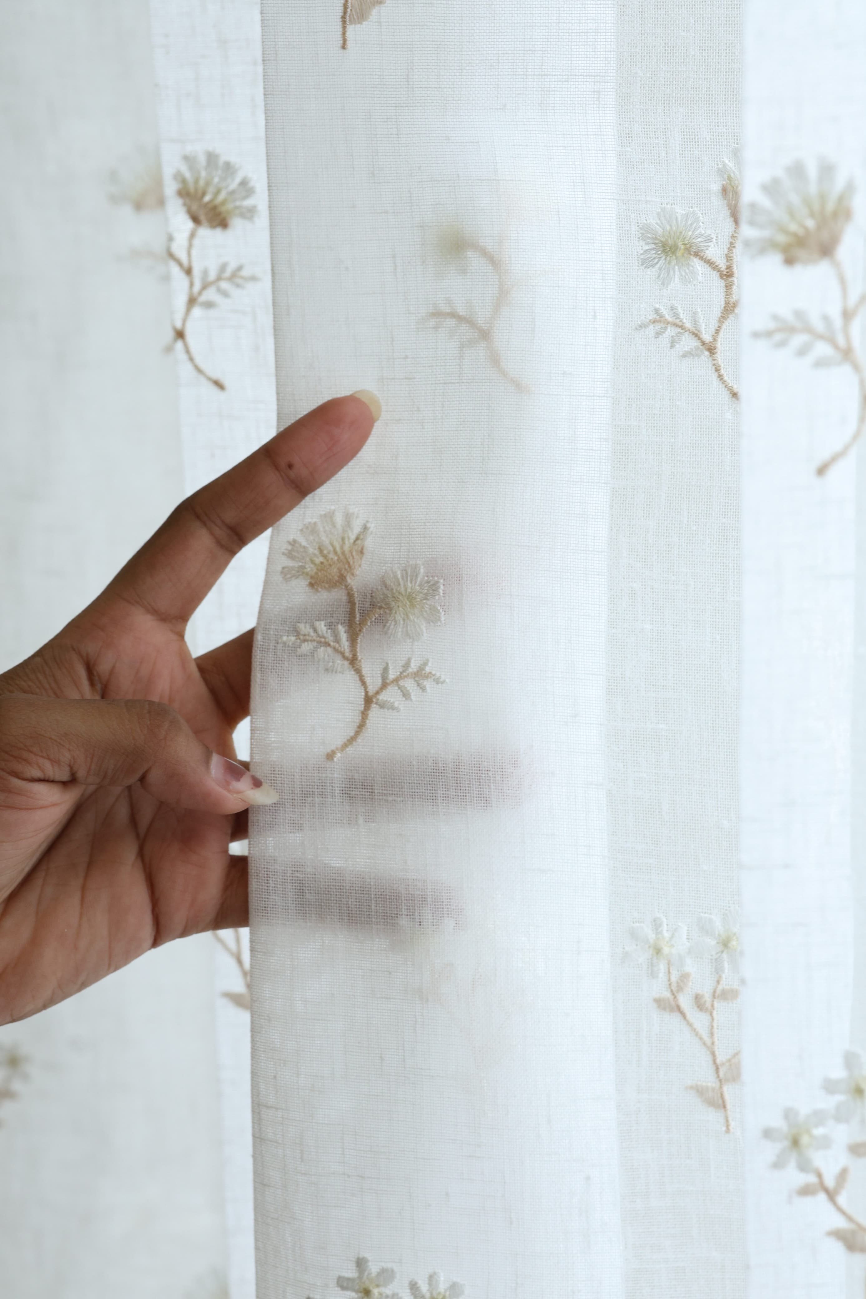Premium Embroidery Sheer Curtain - Amelia