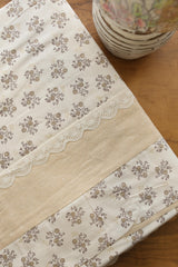 Bedsheets - Premium King cotton lace bedsheets majestic