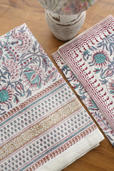 Mugal Bedsheets - King premium handblock print cotton bedsheets