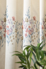 Curtains English floral printed curtains (sheer and opaque) prebooking