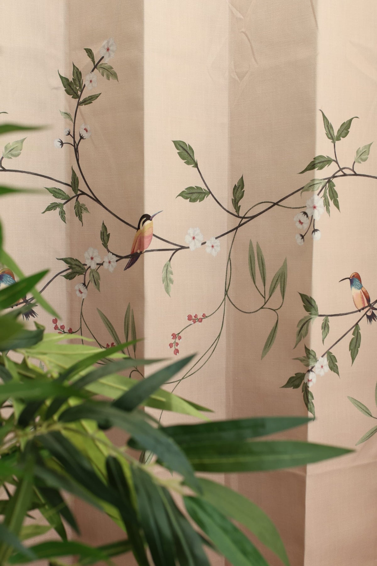 Curtains:English floral printed curtains(sheer and opaque)