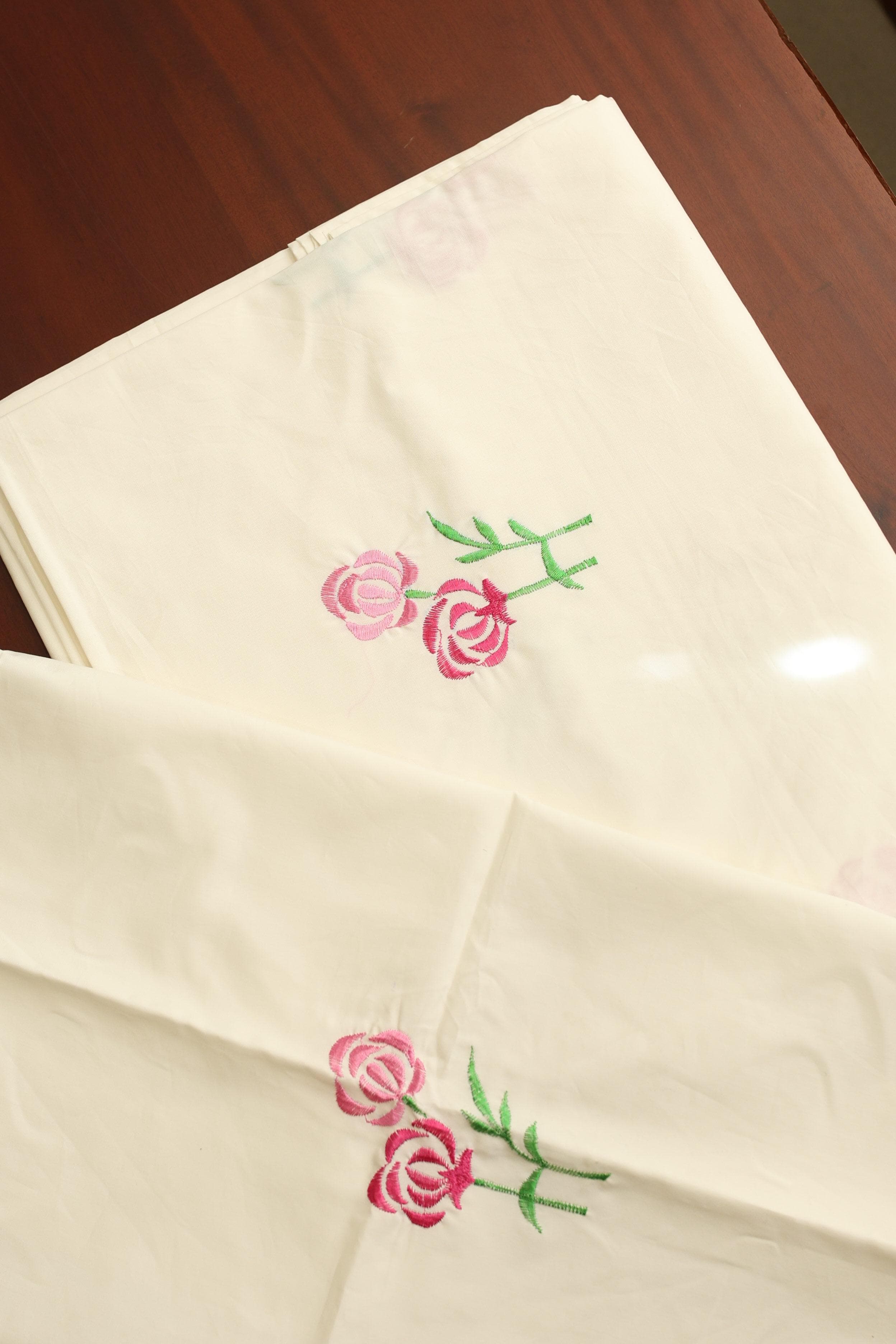 Bedsheets - single size premium machine embroidery bedsheets MES