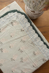 Bedsheets - Premium King soft cotton lace bedsheets majestic