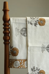 Towels - Waffle Handblock print Towel Set