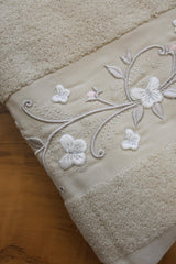 Premium Floral Embroidery  Bath Towel – Pastel