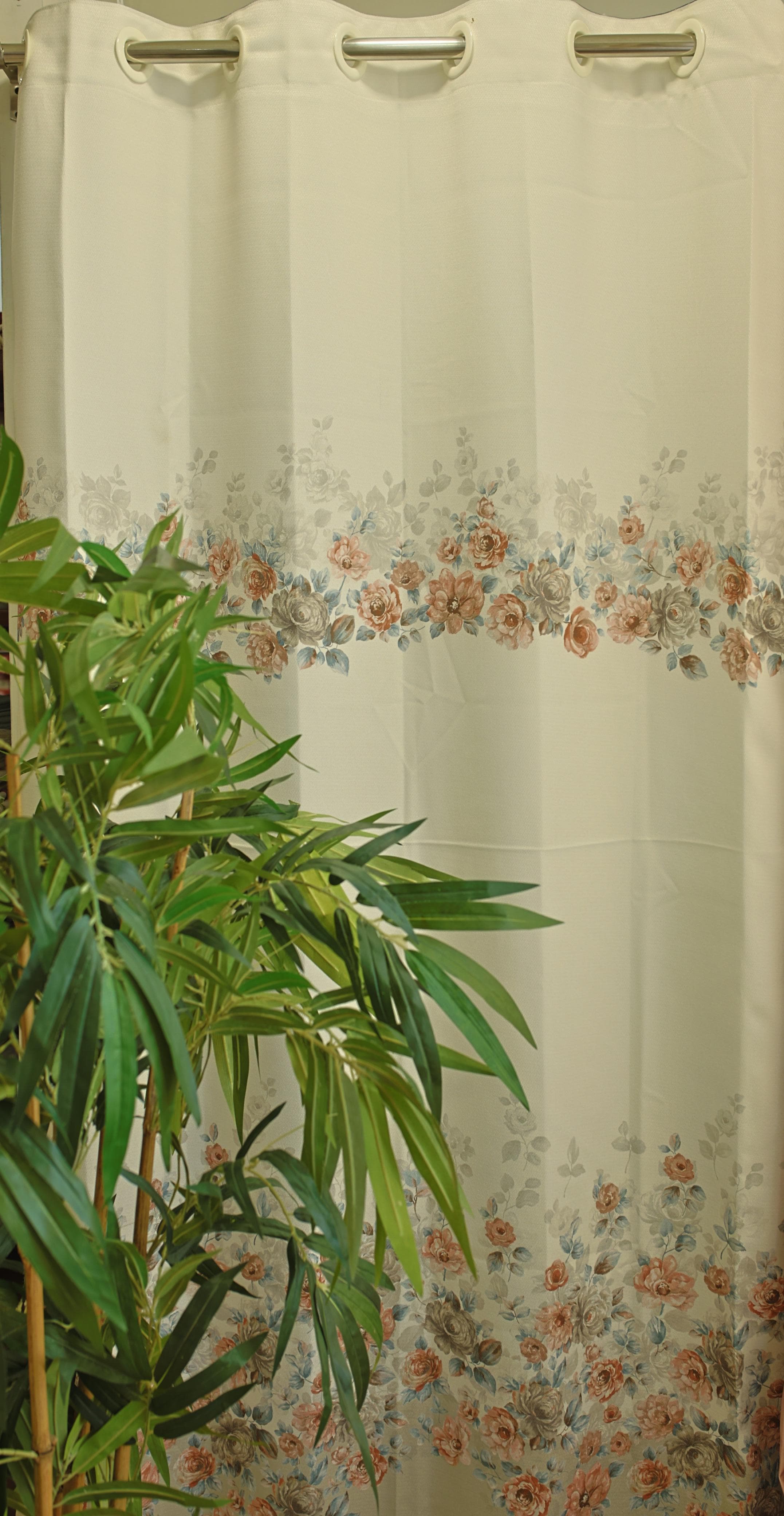 Curtains:English floral printed curtains(sheer and opaque)