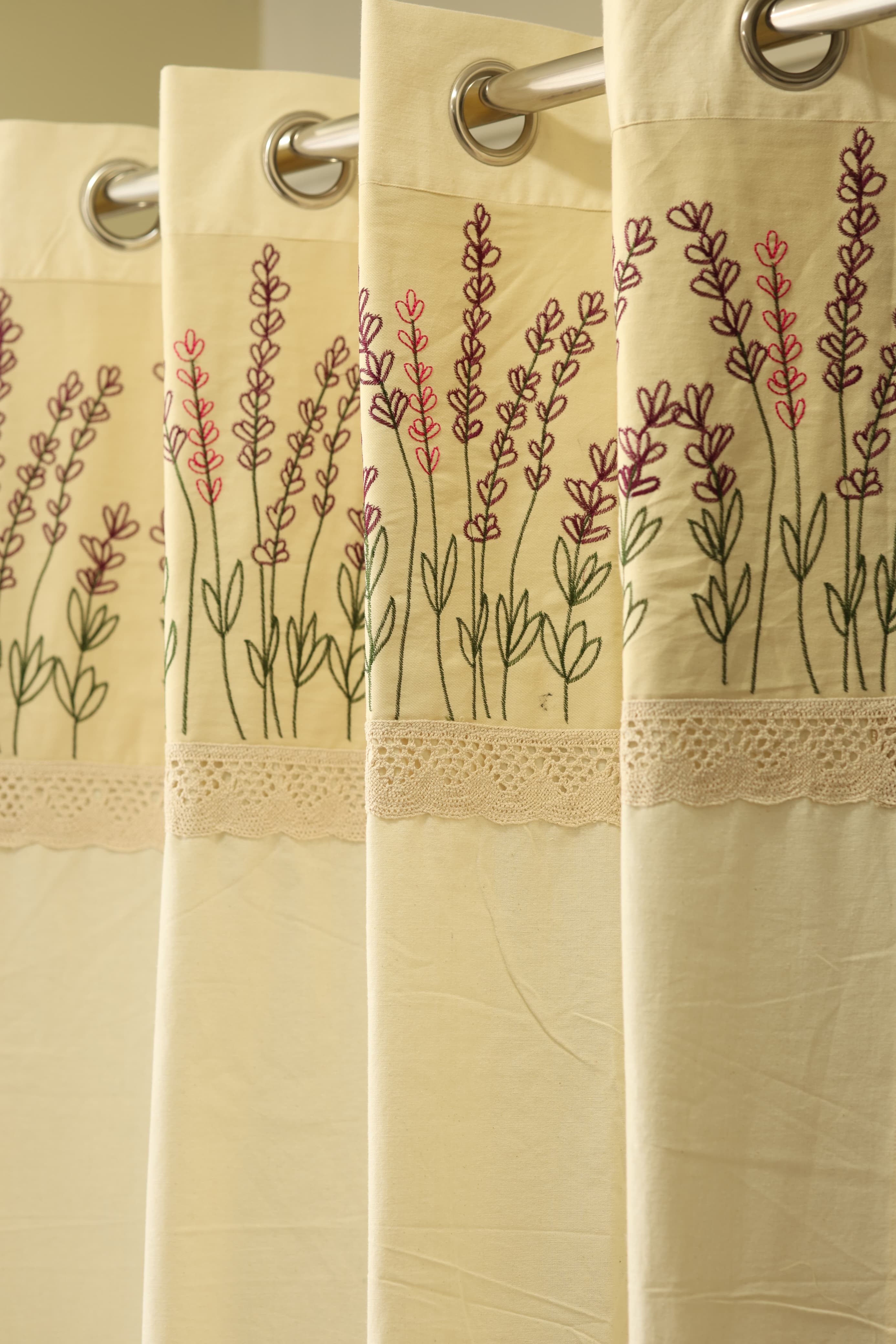 Curtain - opaque embroidery cruatins