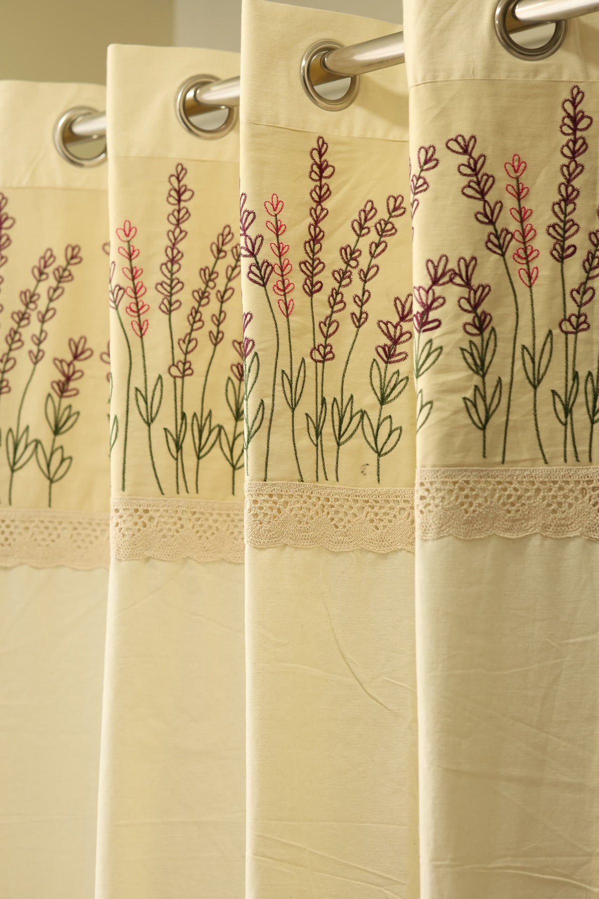 Curtain - opaque embroidery cruatins