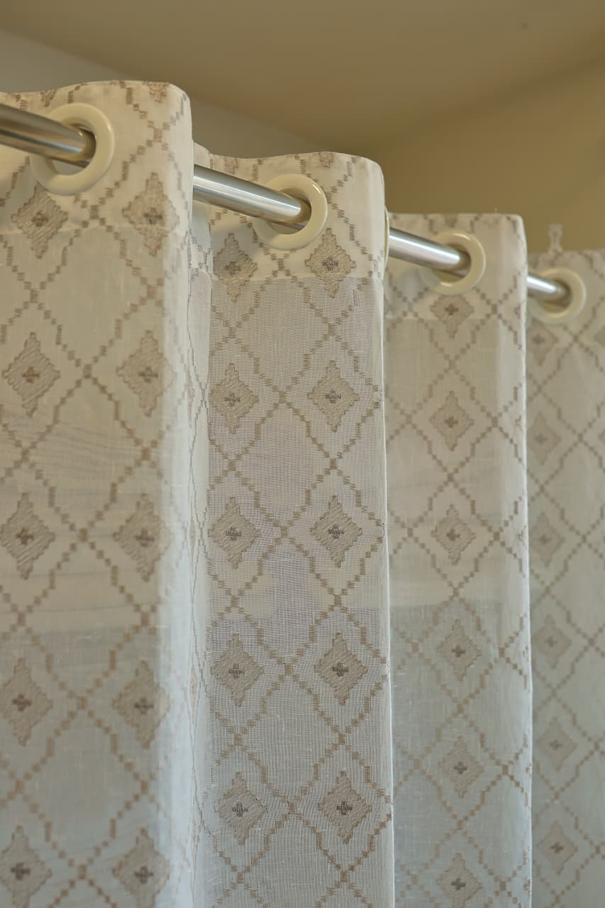 Curtains -Premium embroidered sheer curtain