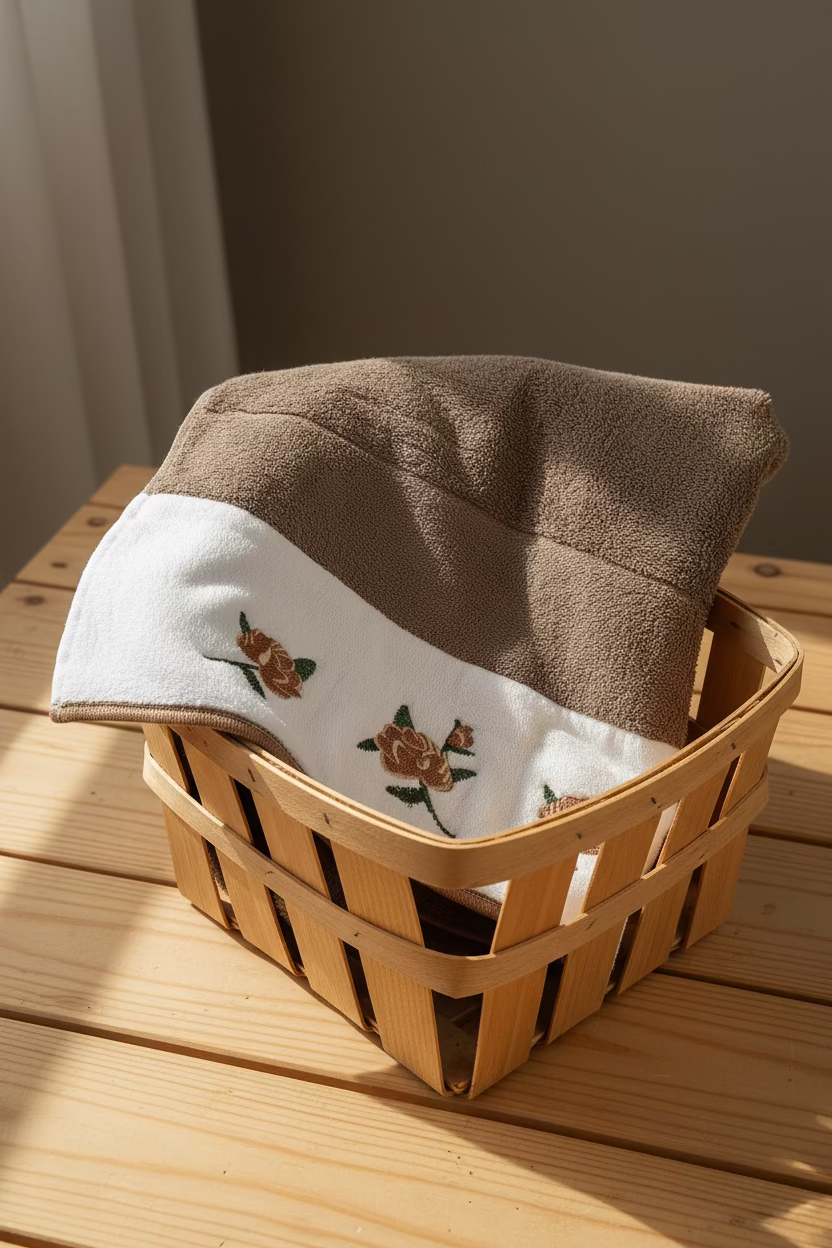 Premium Floral Embroidery Plush Bath Towel – opal (54" x 27")