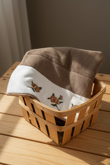 Premium Floral Embroidery Plush Bath Towel – opal (54" x 27")