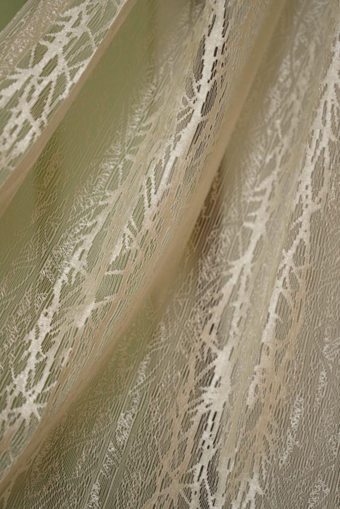 Curtains -Embroidered Sheer curtains (off white)