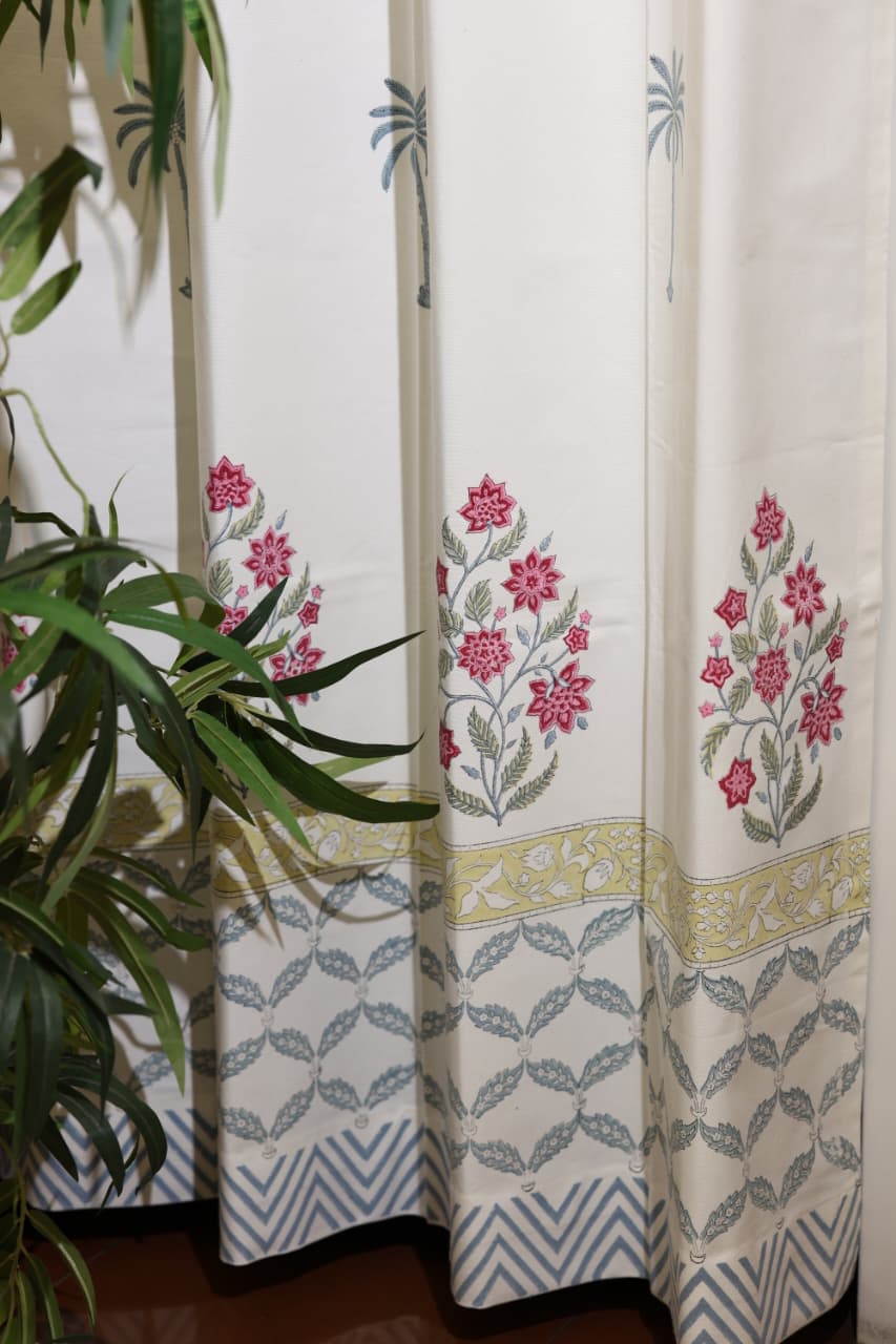 Curtains - Handblock printed curtains Diwali sale