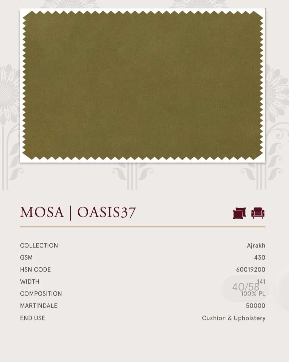 Upholstery fabrics -Ajrakh(Mosa)