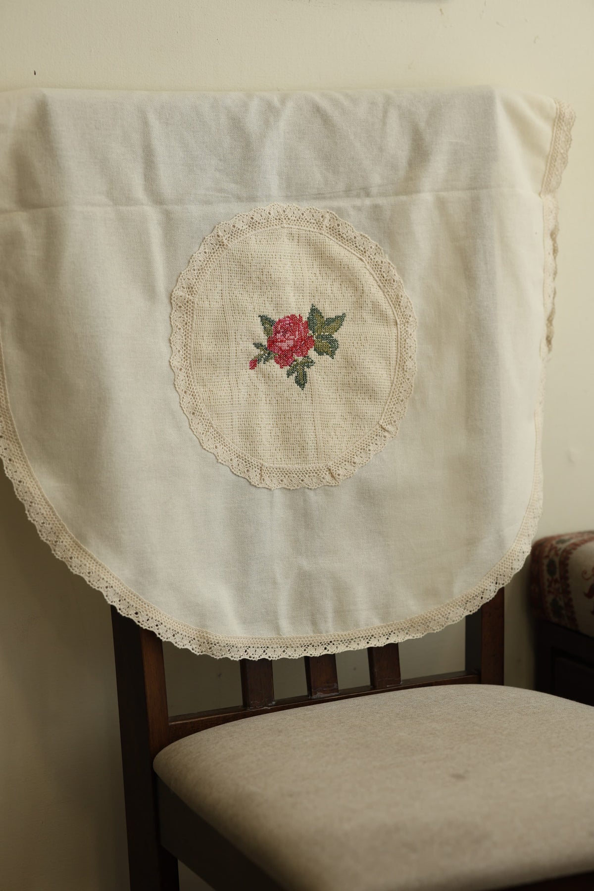 Chair back / sofa back - cross stitch embroidery single pieces