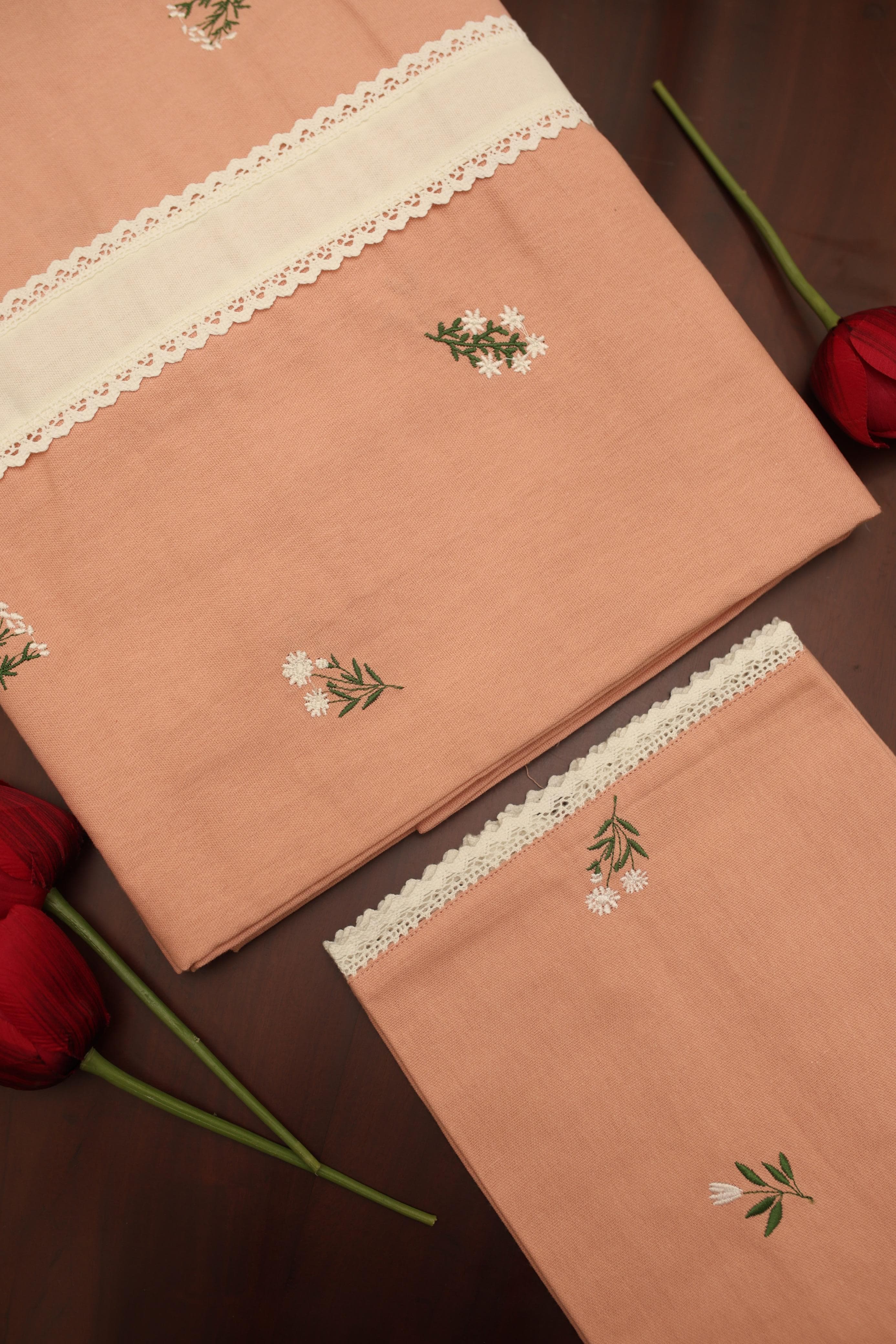 Bedsheets - King premium machine embroidery bedsheets
