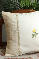 Onam Handblock Cushion Covers - 16*16 inches Cross stitch embroidery