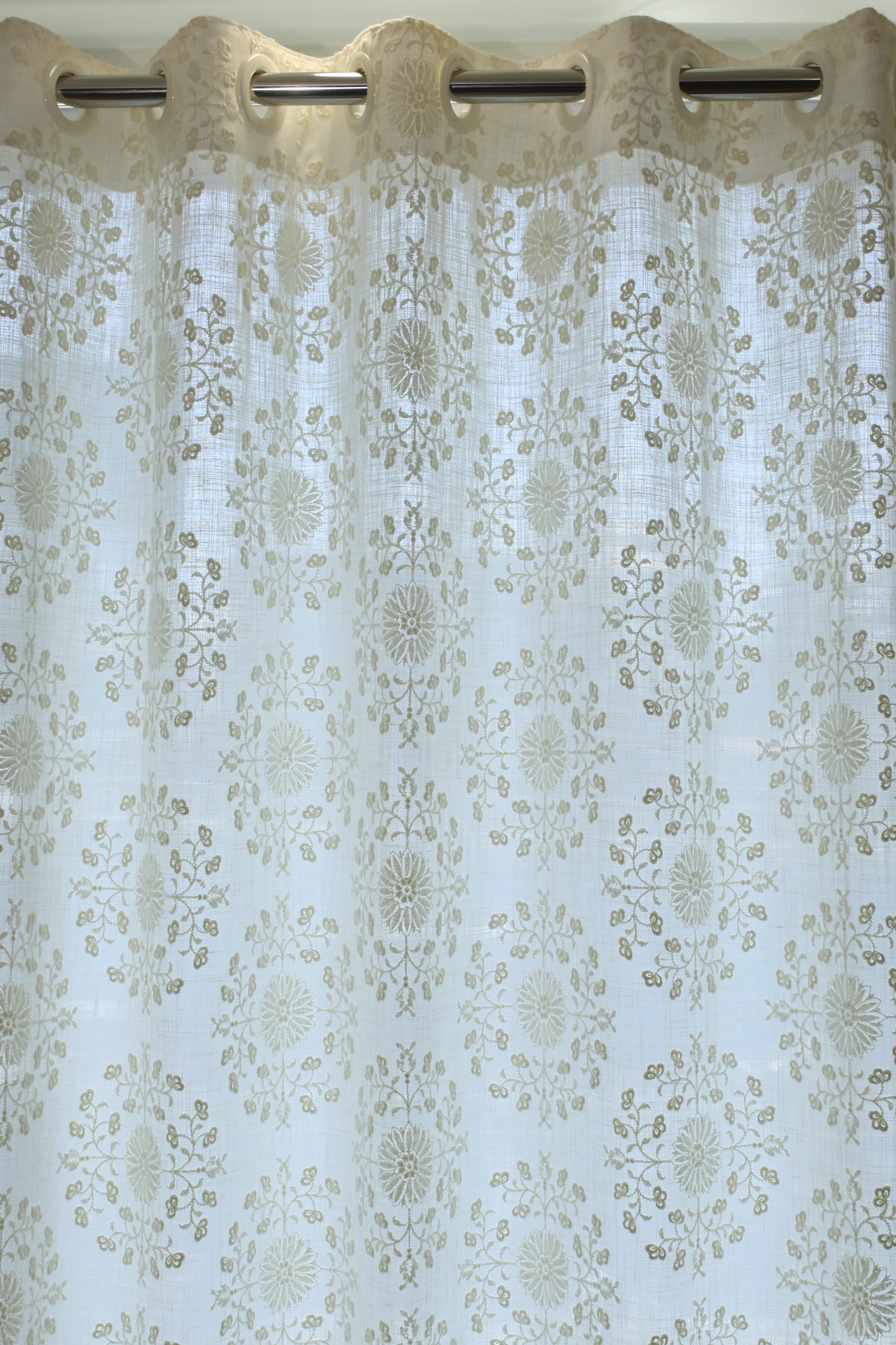 Curtains - Premium embroidery designer curtains semi Transparent/sheer vedic prebooking