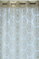 Curtains - Premium embroidery designer curtains semi Transparent/sheer vedic prebooking