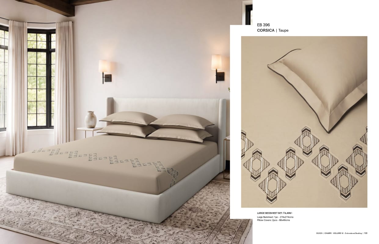 Bedsheets - King Premium machine embroidery bedsheets Sansaar : Saembro