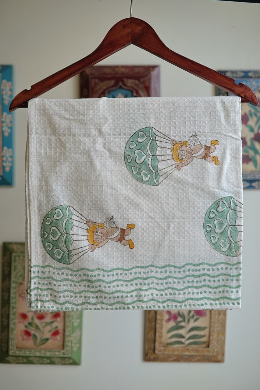 Kids Handblock waffle towel