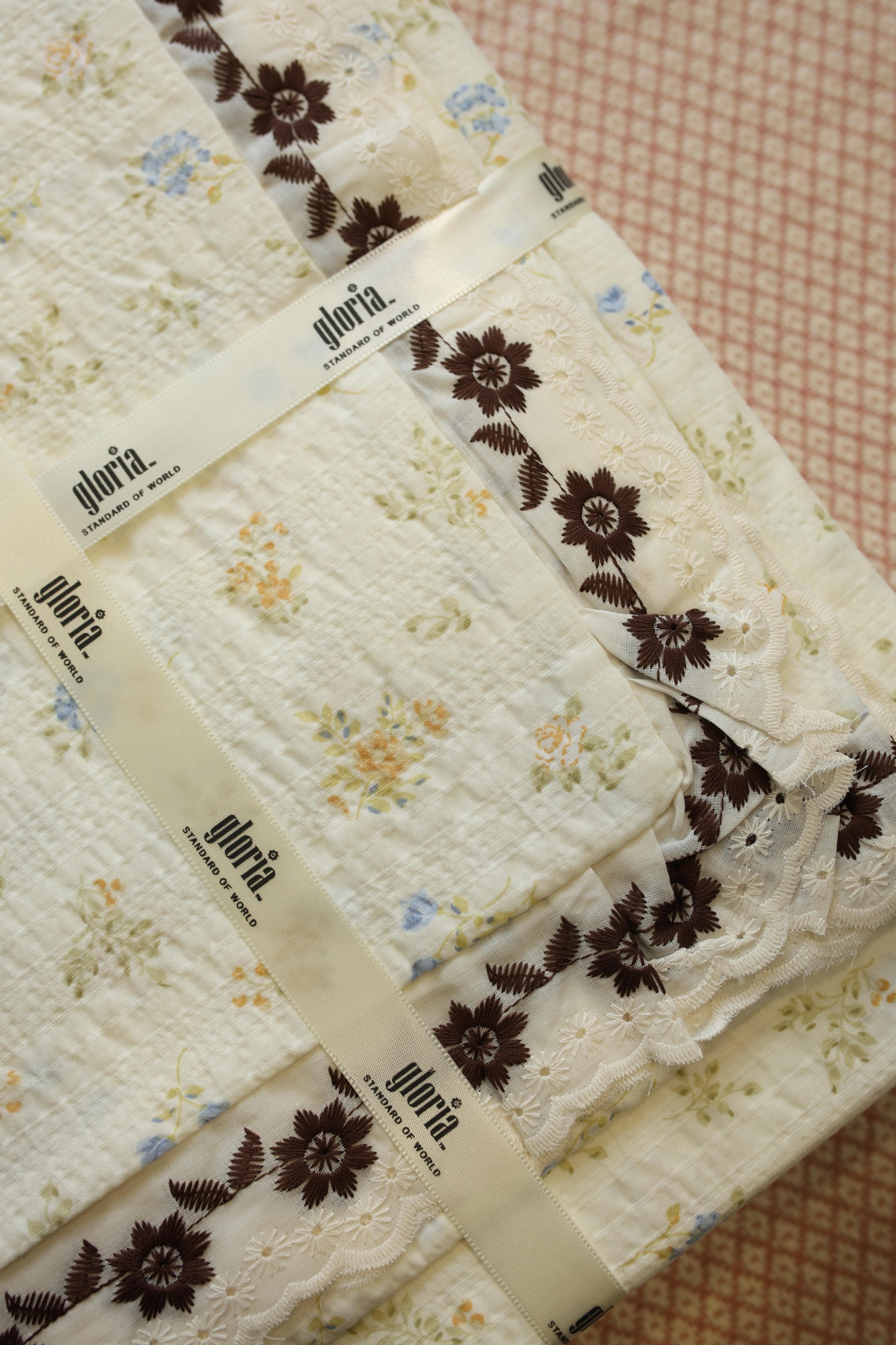 Bedsheets - Premium King soft cotton lace bedsheets majestic