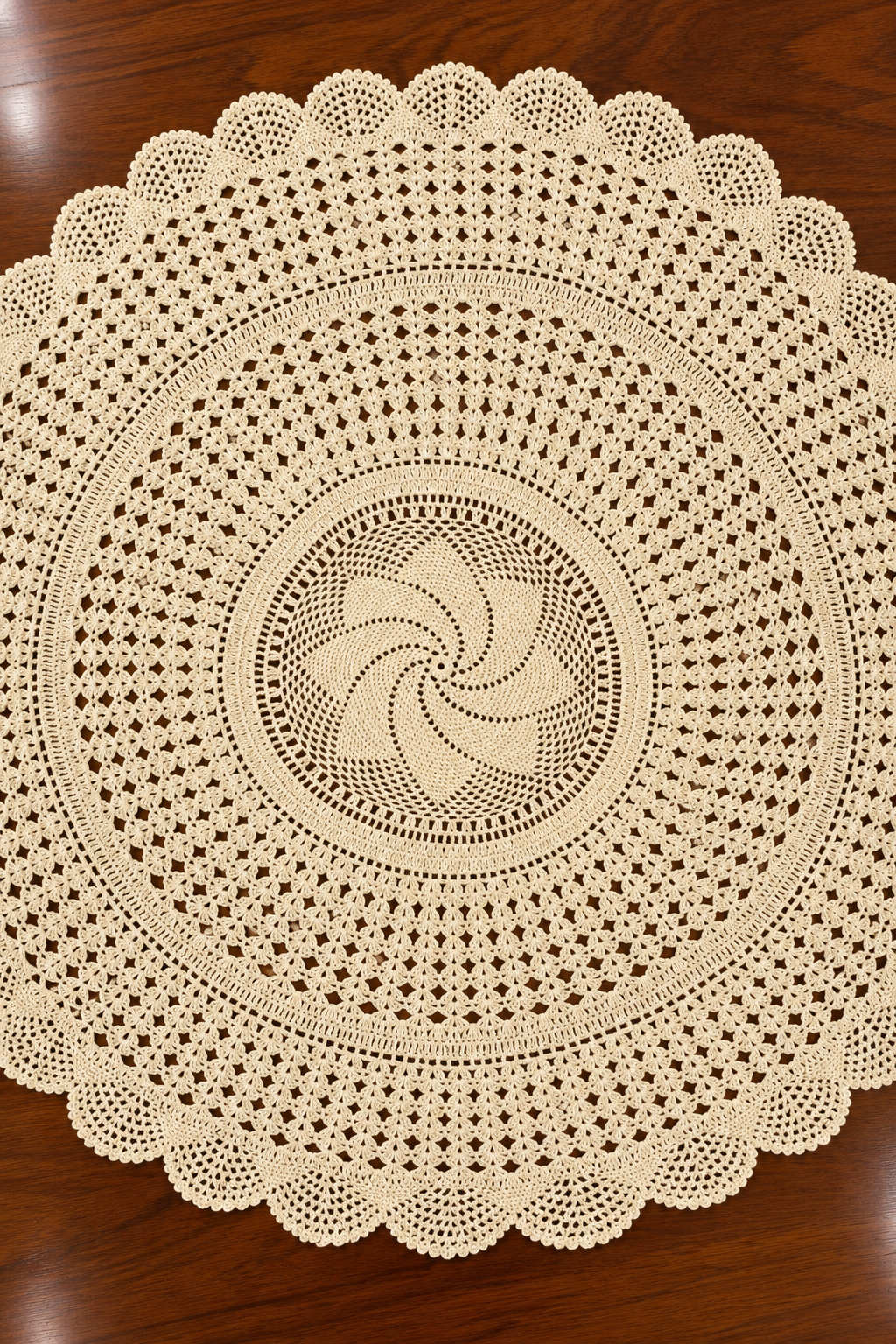 Round Crochet Table Mat / Centerpiece  Coaster