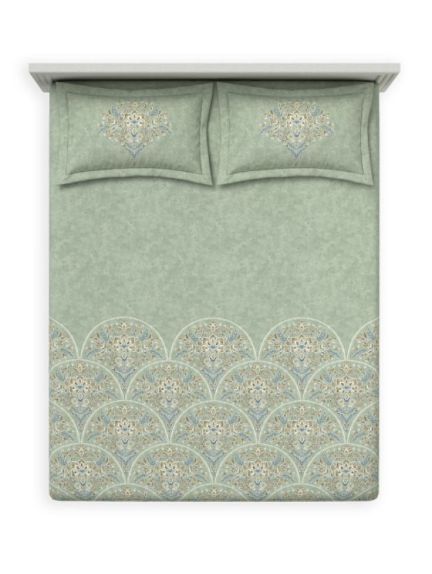 Bedsheets - King premium soft cotton bedsheet Digital Print DD (elemental)