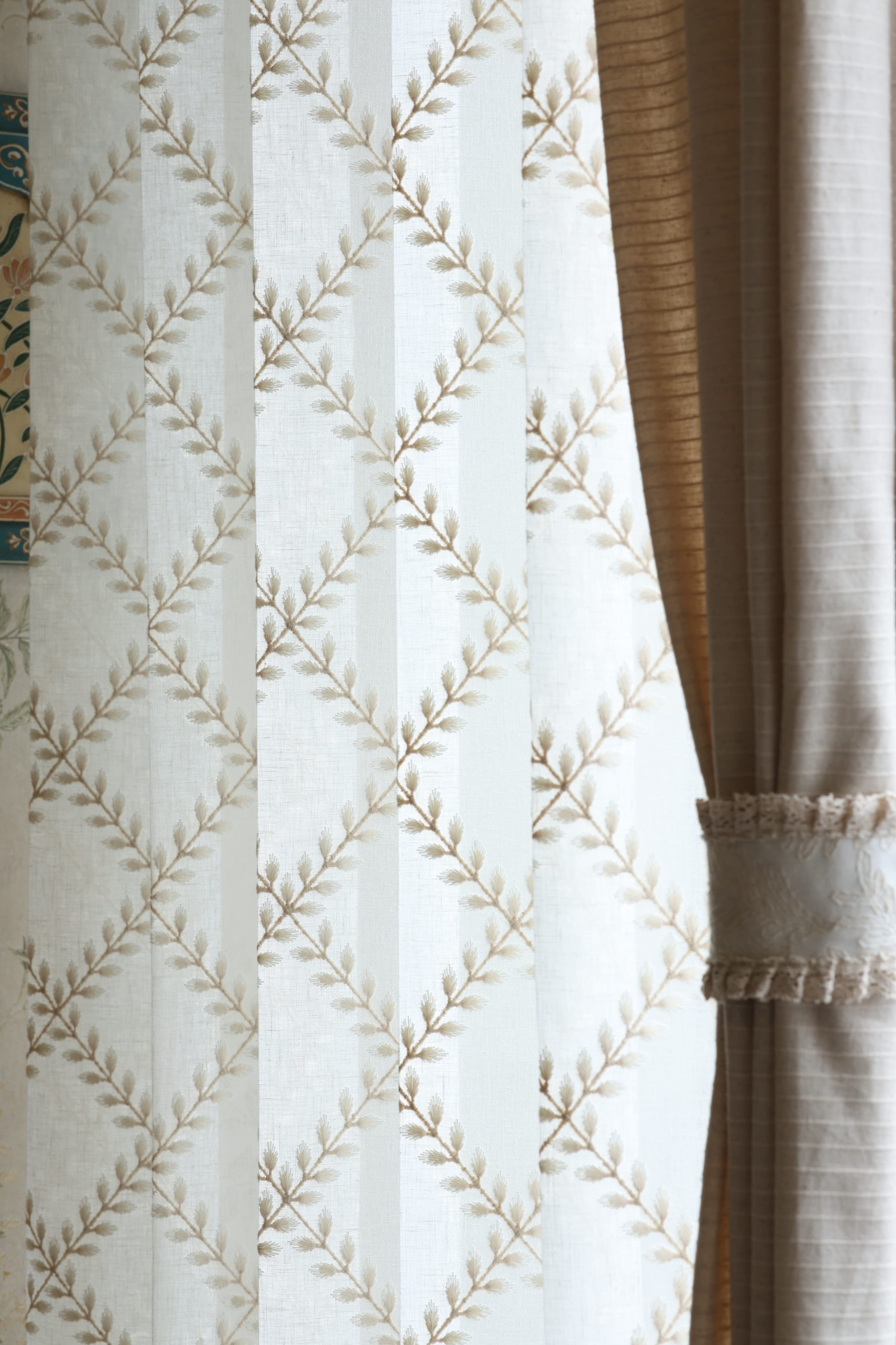 Premium Embroidery Sheer Curtain - Audrey